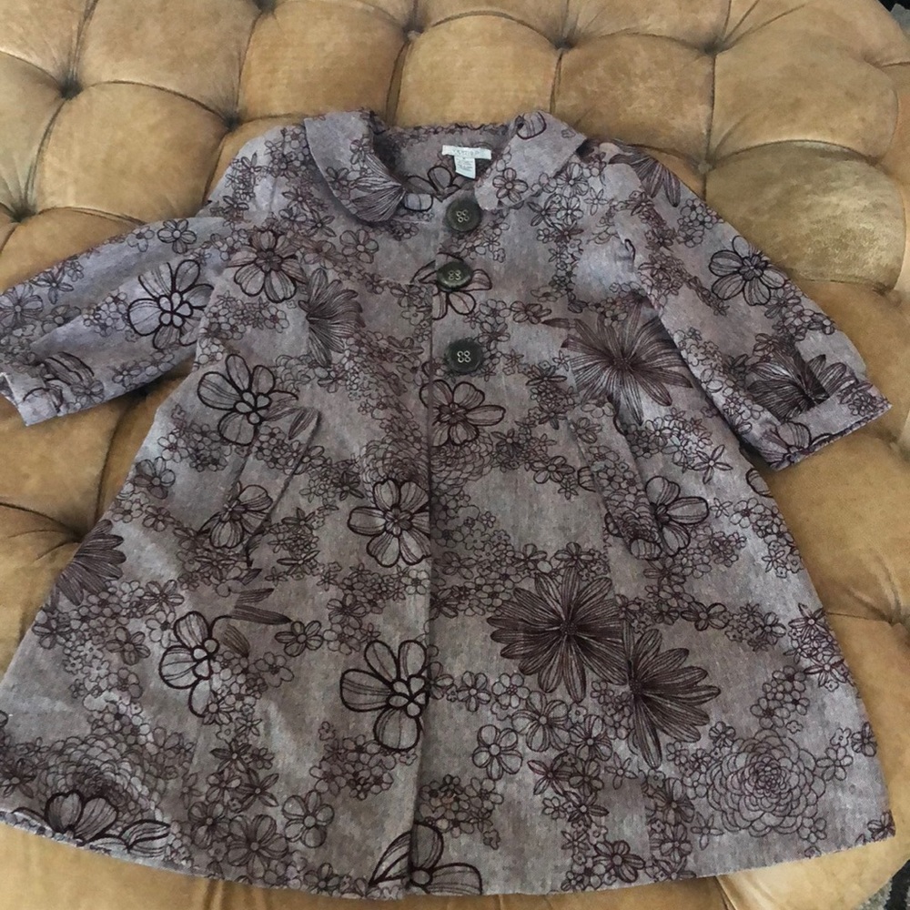 Flower print flare cape